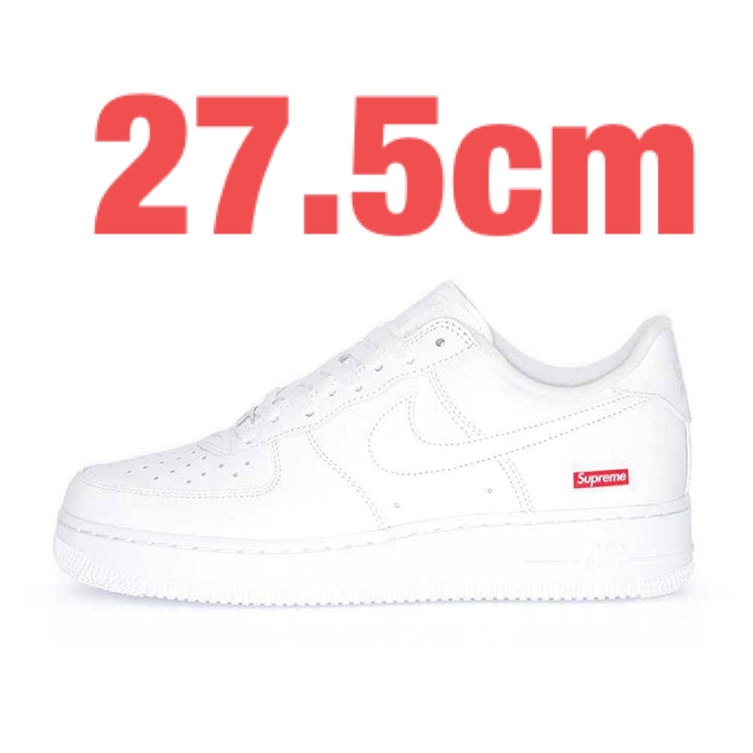 スニーカー27.5cm Supreme x Nike Air Force 1 ホワイト