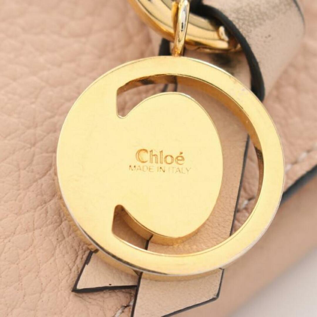 Chloe(クロエ)のALPHABET アルファベット 三つ折り財布 Wホック財布 レザー ピンクベージュ レディースのファッション小物(財布)の商品写真