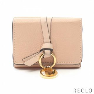 クロエ(Chloe)のALPHABET アルファベット 三つ折り財布 Wホック財布 レザー ピンクベージュ(財布)