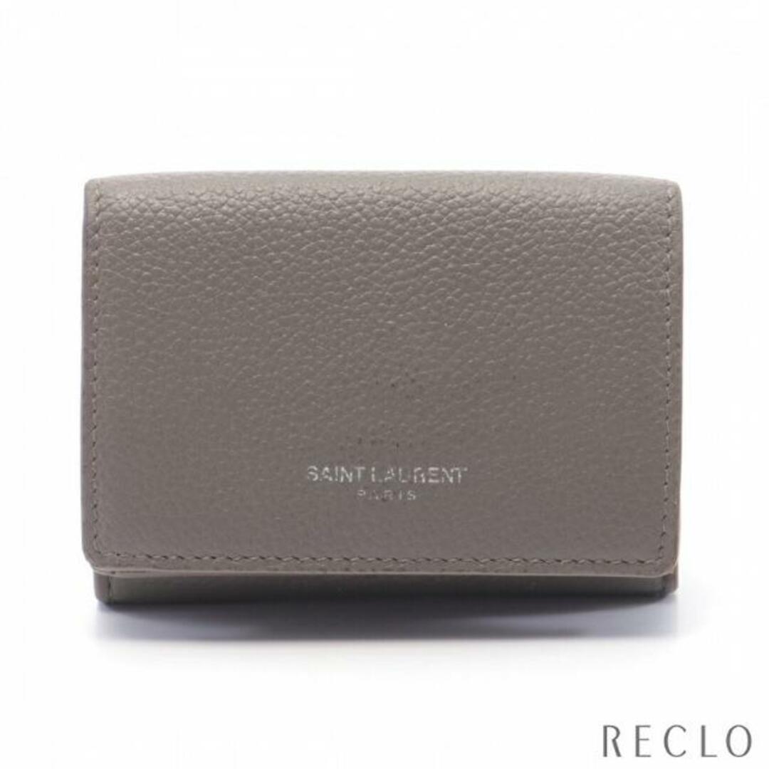 タイニー ウォレット コンパクトウォレット 三つ折り財布 レザー グレー | フリマアプリ ラクマ