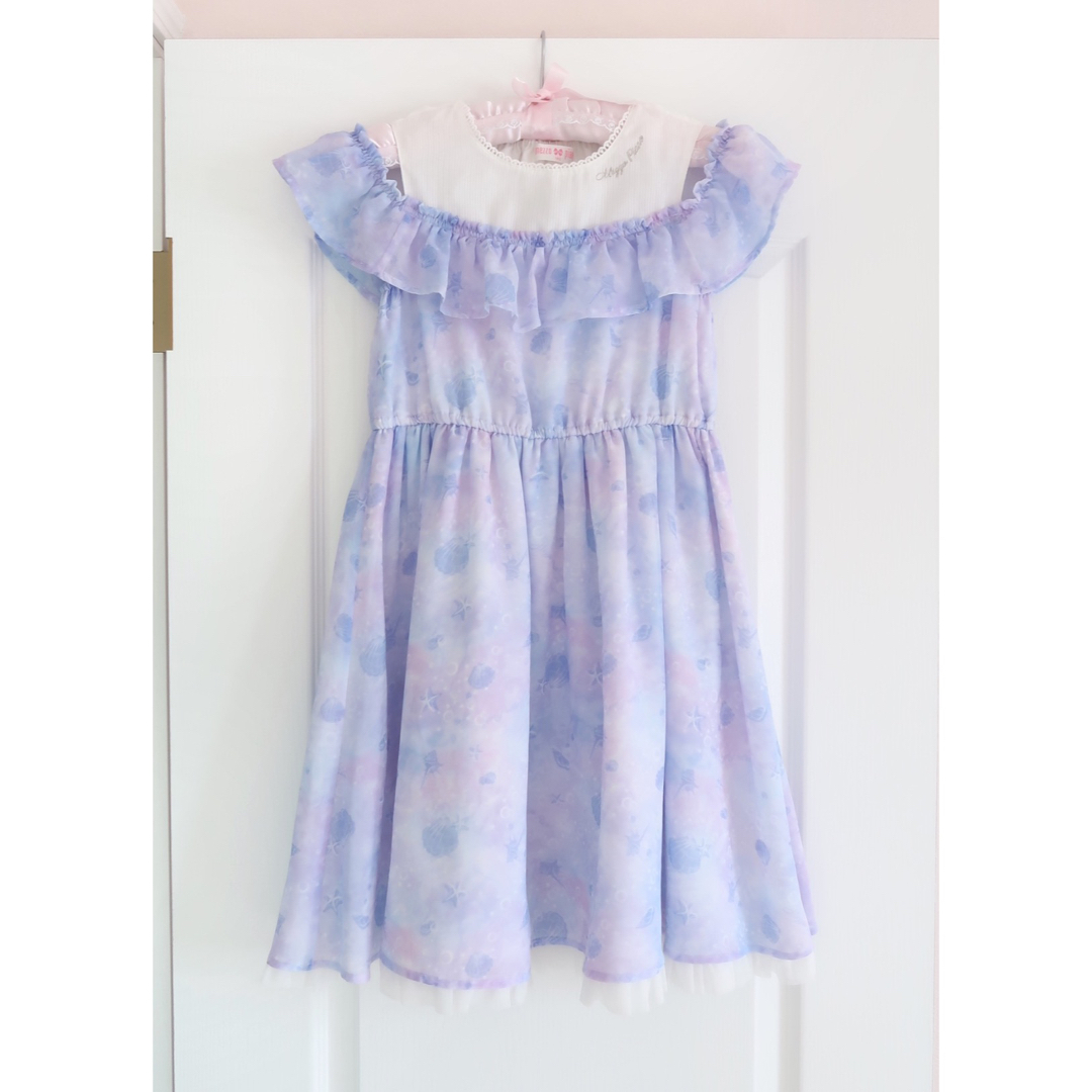 mezzo piano シェル柄シフォン肩開きワンピース | www.norterminal.no