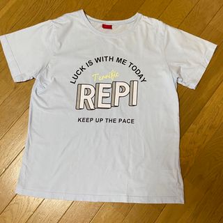 レピピアルマリオ(repipi armario)のレピピ　水色Ｔシャツ　Ｌサイズ（160cm ）(Tシャツ/カットソー)