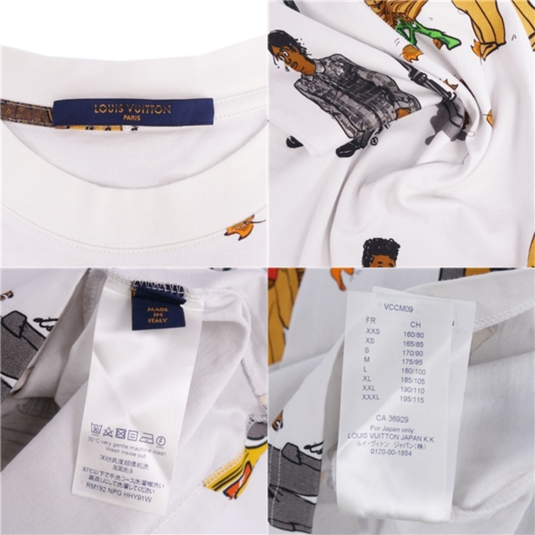 LOUIS VUITTON(ルイヴィトン)の美品 ルイヴィトン LOUIS VUITTON Tシャツ 19AW カットソー ニューウォーカーズ プリント コットン トップス メンズ XS マルチカラー メンズのトップス(Tシャツ/カットソー(半袖/袖なし))の商品写真