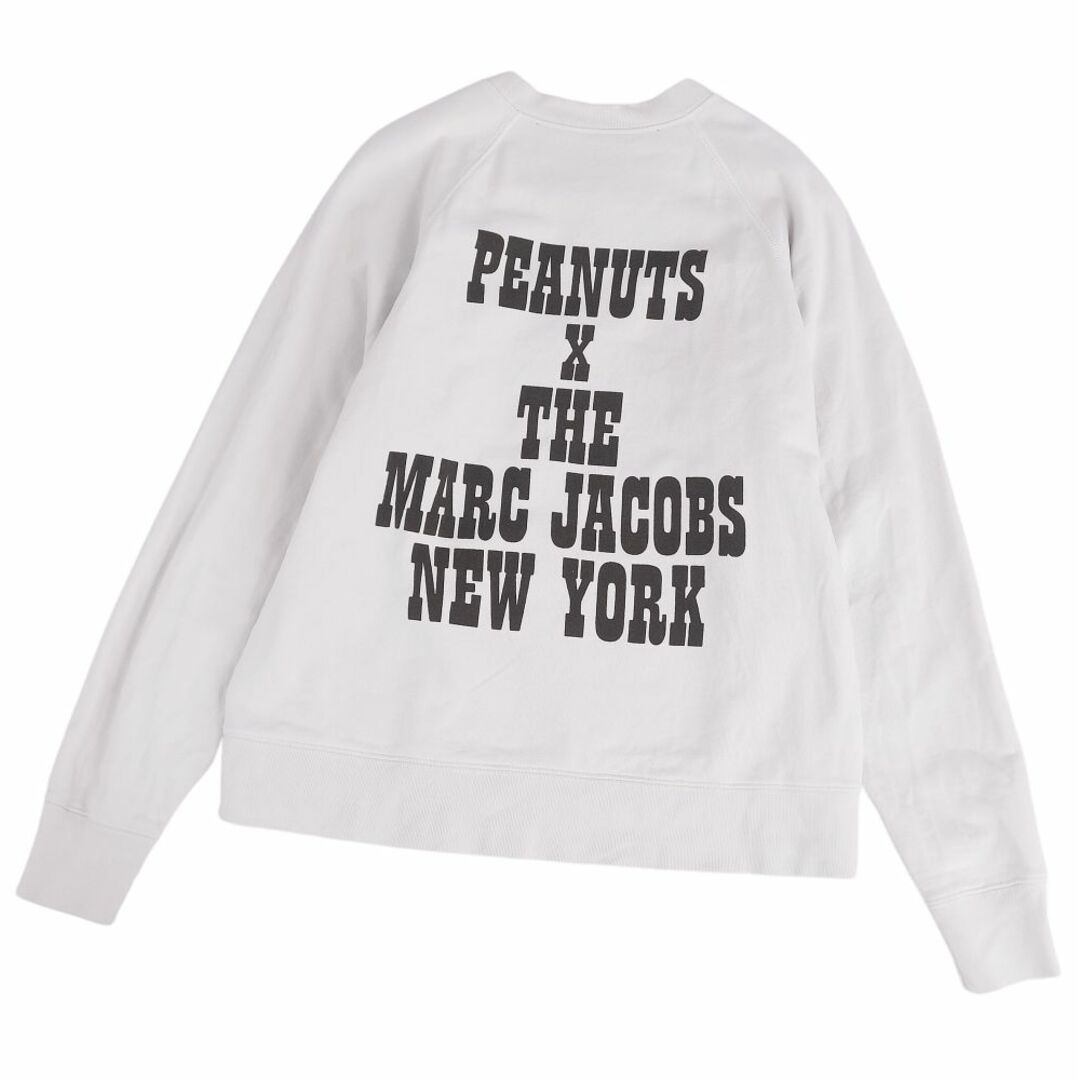 美品 マークジェイコブス MARC JACOBS×PEANUT スウェット トレーナー スヌーピー ロングスリーブ コットン トップス レディース S  ホワイト