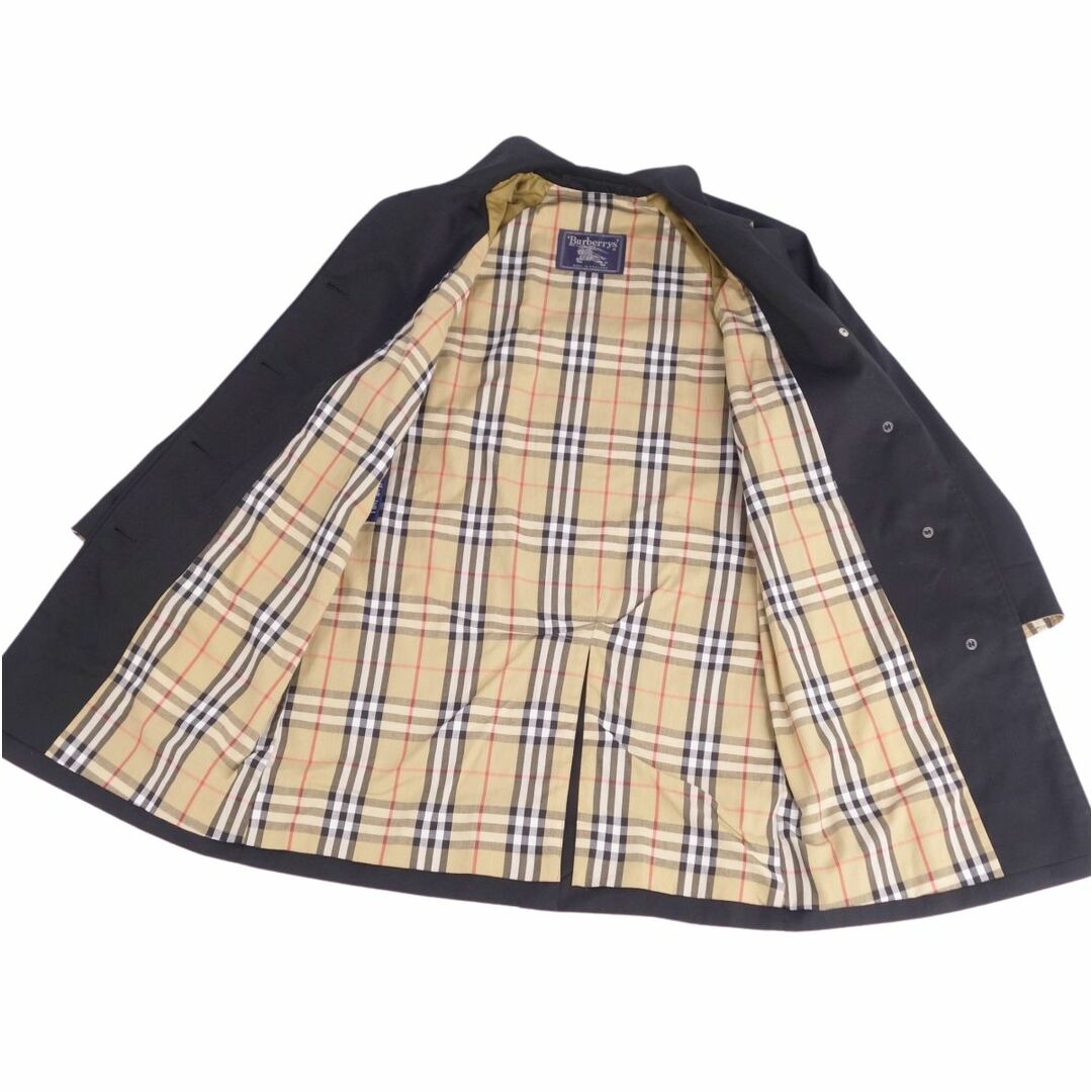 BURBERRY(バーバリー)の美品 Vintage バーバリー Burberrys コート ステンカラーコート バルマカーンコート 裏チェック 英国製 アウター レディース 6(M相当) ブラック レディースのジャケット/アウター(その他)の商品写真