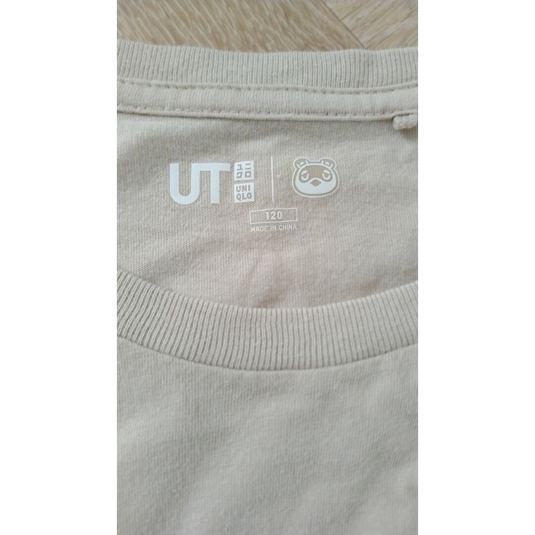 UNIQLO(ユニクロ)のユニクロＴシャツ　あつまれどうぶつの森　ベージュ120 キッズ/ベビー/マタニティのキッズ服女の子用(90cm~)(Tシャツ/カットソー)の商品写真