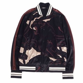 ヴァレンティノ(VALENTINO)のヴァレンティノ VALENTINO ジャケット SOUVENIR JACKET パンサースーベニアジャケット スカジャン アウター メンズ 48(M相当) ブラック/ボルドー/ベージュ/ホワイト(スカジャン)