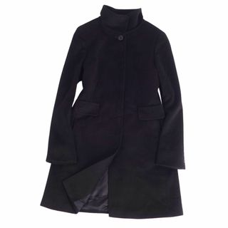 マックスマーラ(Max Mara)の美品 マックスマーラ Max Mara STUDIO コート ハイネック ウール 無地 裏ロゴ アウター レディース JI40 USA6 FB38(M相当) ブラック(その他)