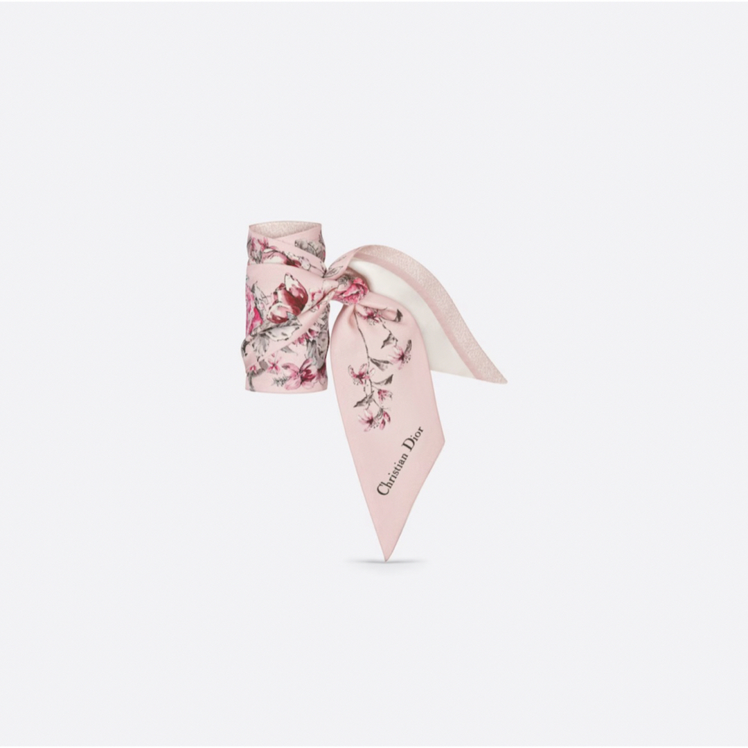 新作 新品 Dior ディオール D-FLORAL ミッツァ スカーフ ピンク