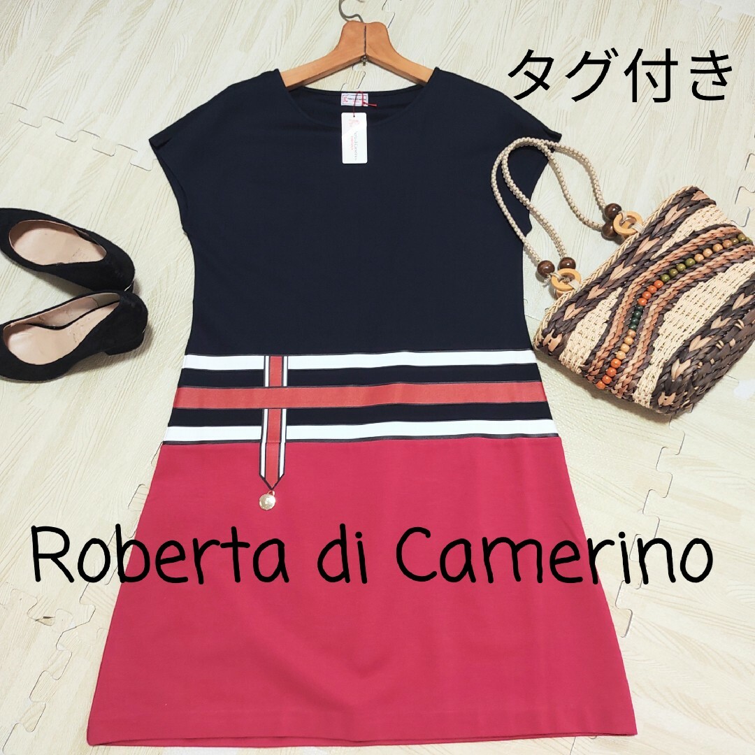 Roberta di Camerino 新品　ノースリーブニット　ブルー　40L