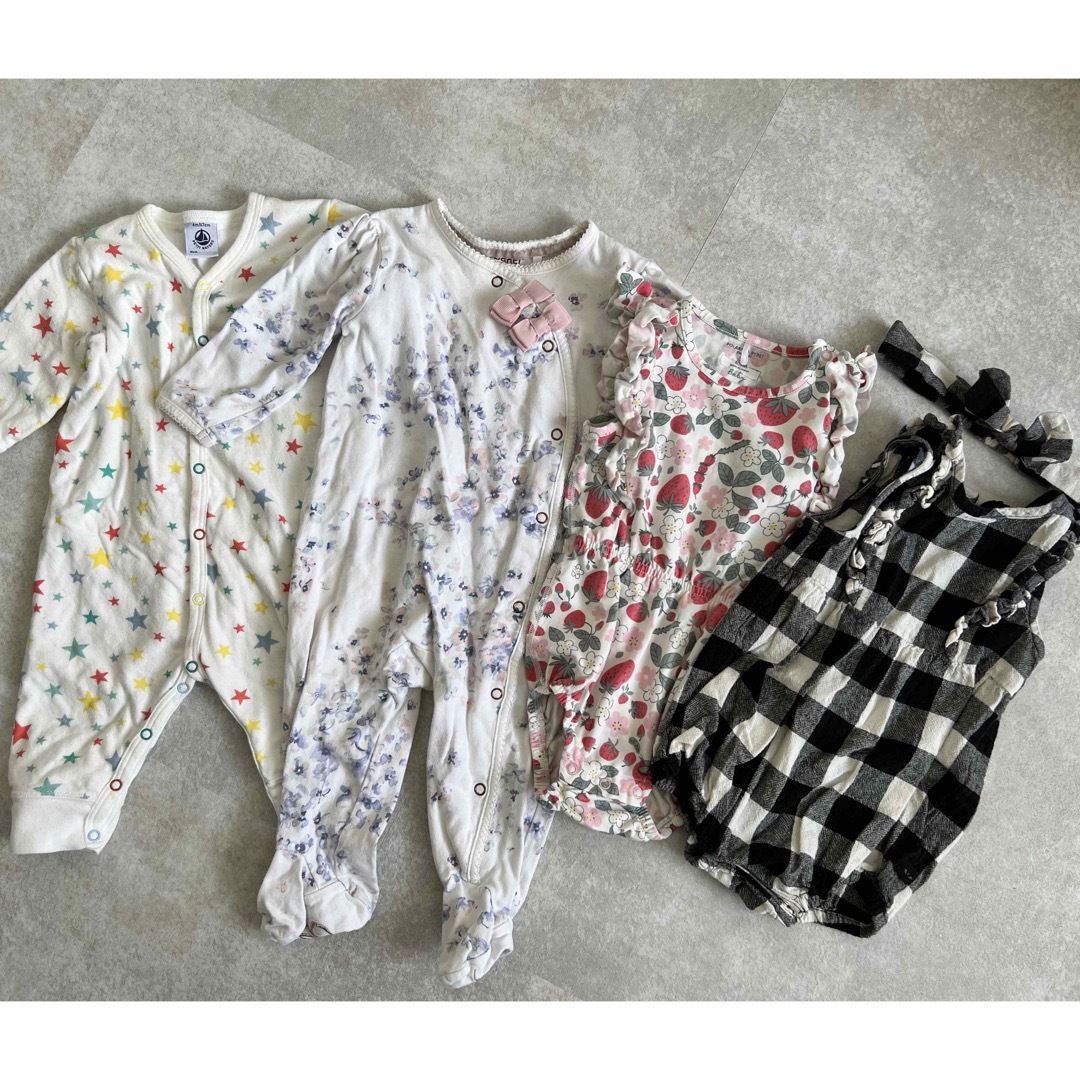 NEXT(ネクスト)の６ヶ月〜９ヶ月　ロンパース　美品　4枚セット　next 購入 キッズ/ベビー/マタニティのベビー服(~85cm)(ロンパース)の商品写真