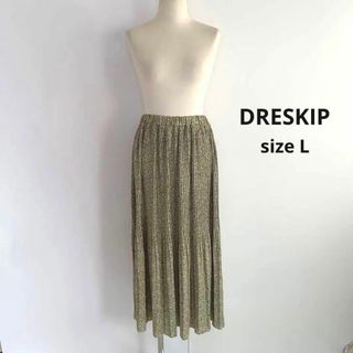 ドレスキップ(DRESKIP)のDRESKIP ドレスキップ　花柄　ロング　スカート　Lサイズ　グリーン(ロングスカート)