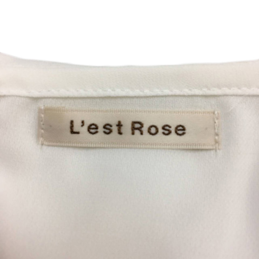 L'EST ROSE(レストローズ)のレストローズ ブラウス カットソー プルオーバー パフスリーブ 半袖 2 白 レディースのトップス(シャツ/ブラウス(半袖/袖なし))の商品写真