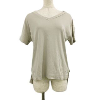 ベイフロー(BAYFLOW)のベイフロー Tシャツ カットソー Vネック 半袖 2 ベージュ グレー(Tシャツ(半袖/袖なし))