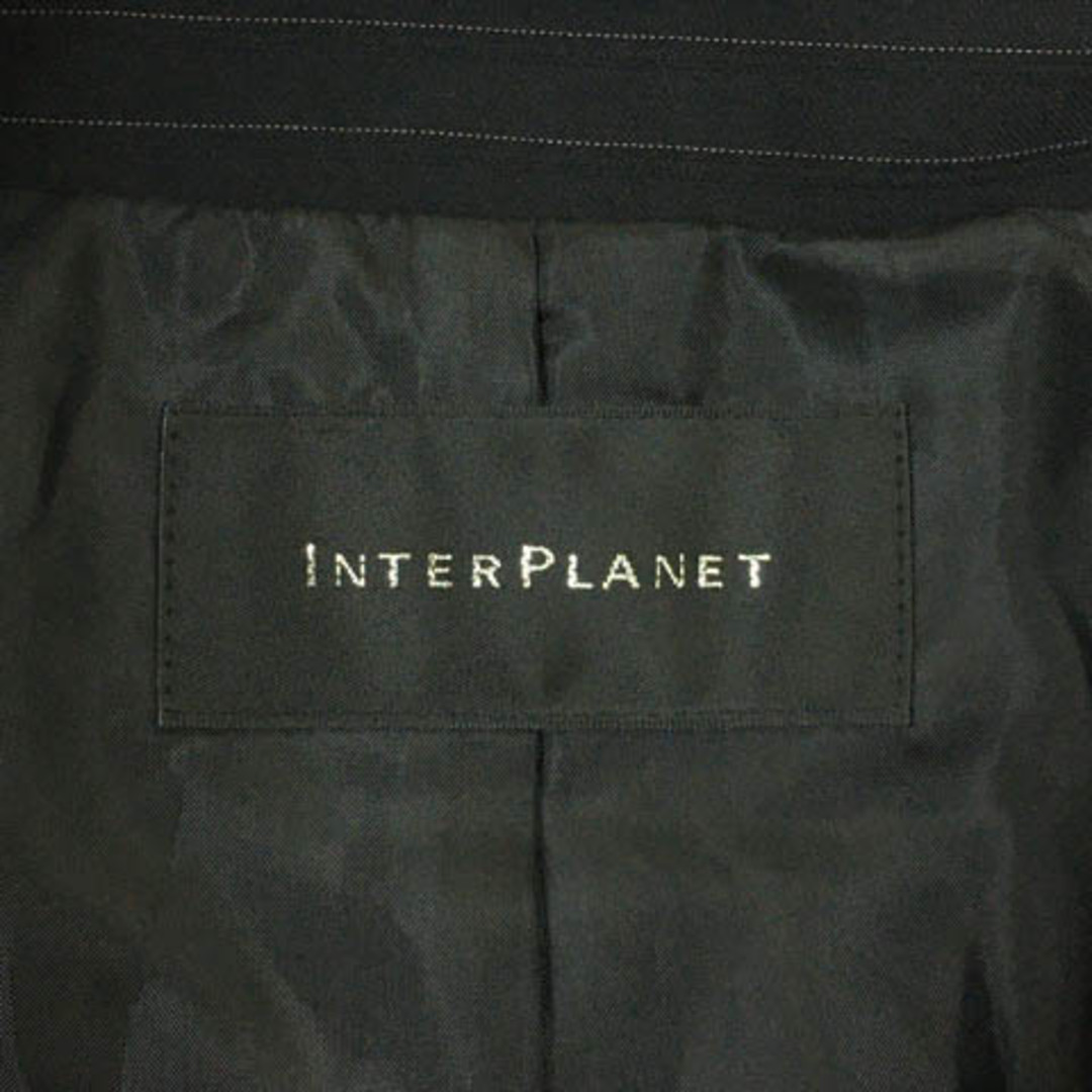 INTERPLANET(インタープラネット)のインタープラネット ジャケット テーラード ストライプ 長袖 36 黒 グレー レディースのジャケット/アウター(その他)の商品写真