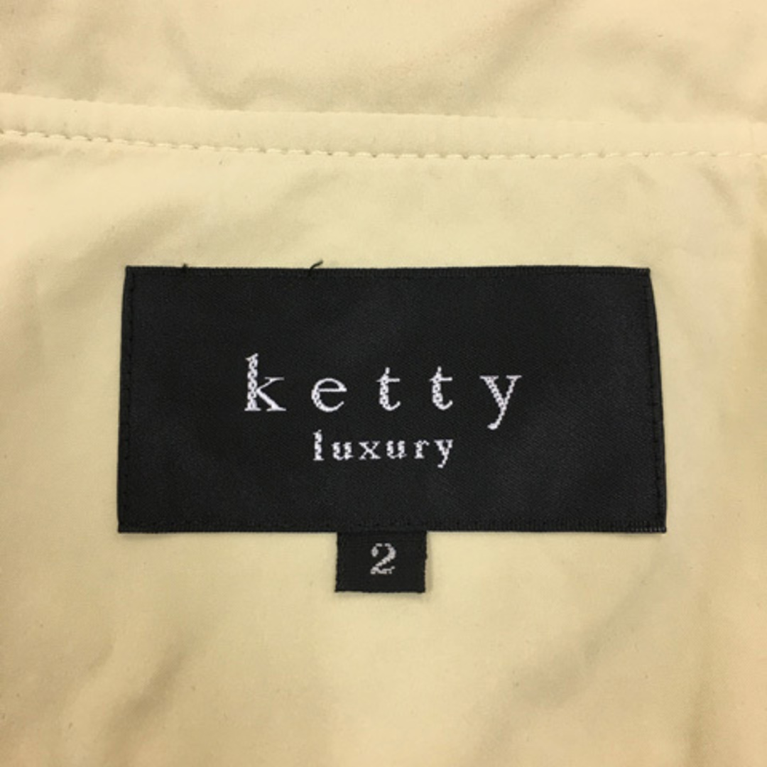 ketty(ケティ)のケティ コート トレンチ ショート丈 ダブル 無地 ベルト付き 長袖 2 黄 レディースのジャケット/アウター(トレンチコート)の商品写真