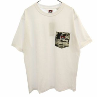 ベンデイビス(BEN DAVIS)の未使用 ベンデイビス プリント 半袖 Tシャツ M ホワイト BEN DAVIS メンズ 【中古】  【230720】 メール便可(Tシャツ/カットソー(半袖/袖なし))