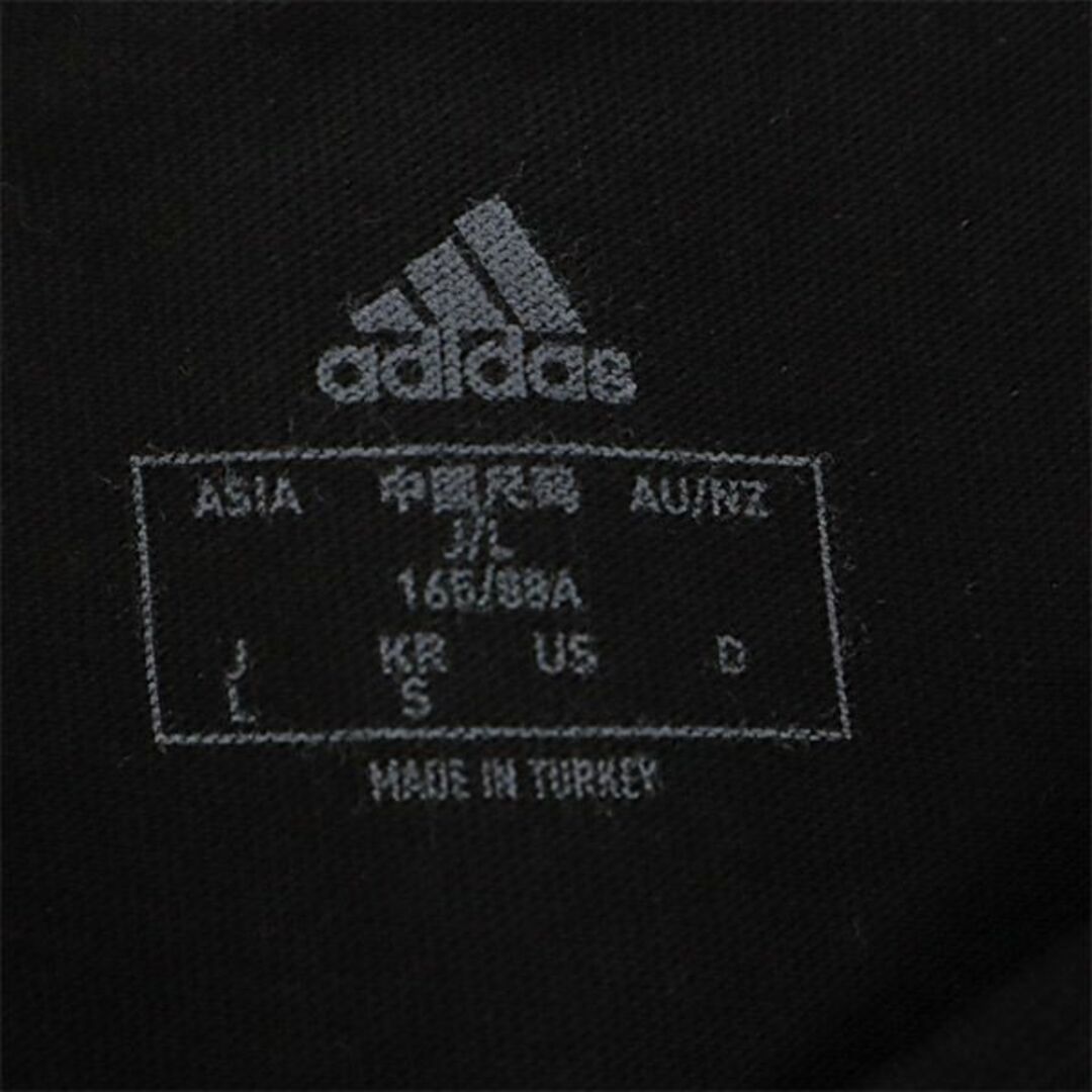 adidas(アディダス)のアディダス プリント 半袖 ワンピース L ブラック adidas ロゴ刺繍 レディース 【中古】  【230720】 レディースのワンピース(ミニワンピース)の商品写真