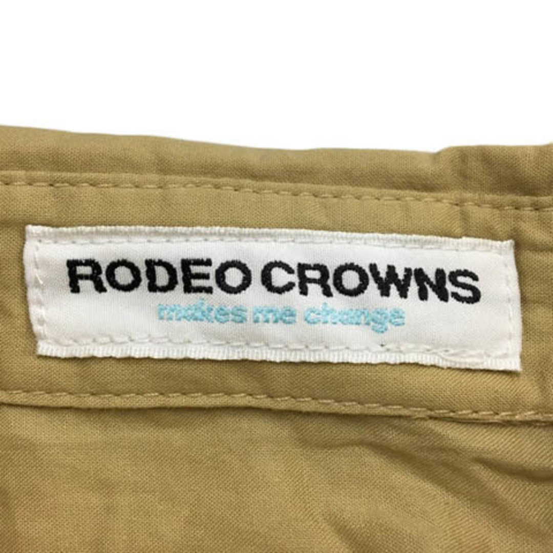 RODEO CROWNS(ロデオクラウンズ)のロデオクラウンズ シャツ ブラウス 無地 長袖 FREE ベージュ 茶 レディースのトップス(シャツ/ブラウス(長袖/七分))の商品写真