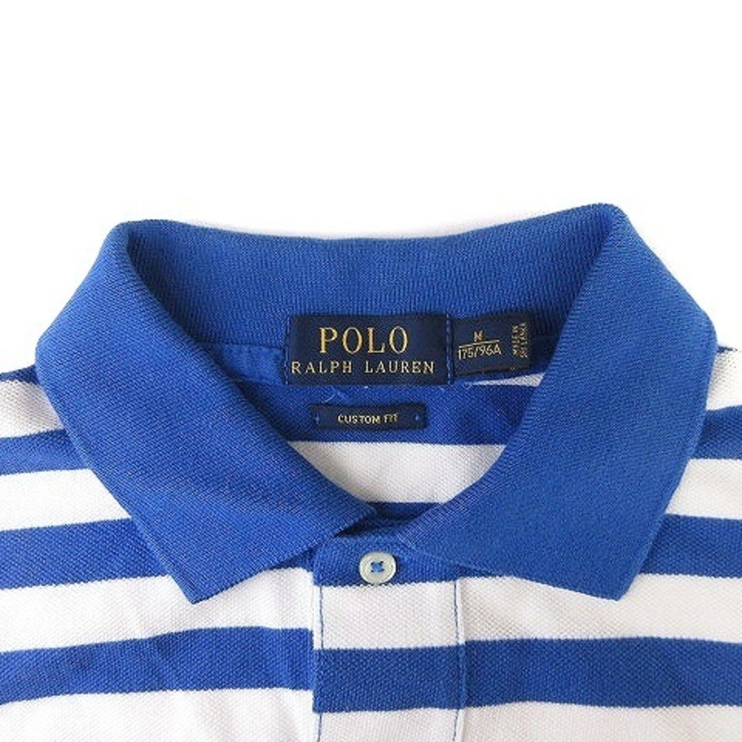 POLO RALPH LAUREN(ポロラルフローレン)のポロ ラルフローレン ポロシャツ ワンポイント ボーダー ブルー ホワイト M レディースのレディース その他(その他)の商品写真