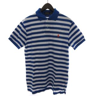 ポロラルフローレン(POLO RALPH LAUREN)のポロ ラルフローレン ポロシャツ ワンポイント ボーダー ブルー ホワイト M(その他)