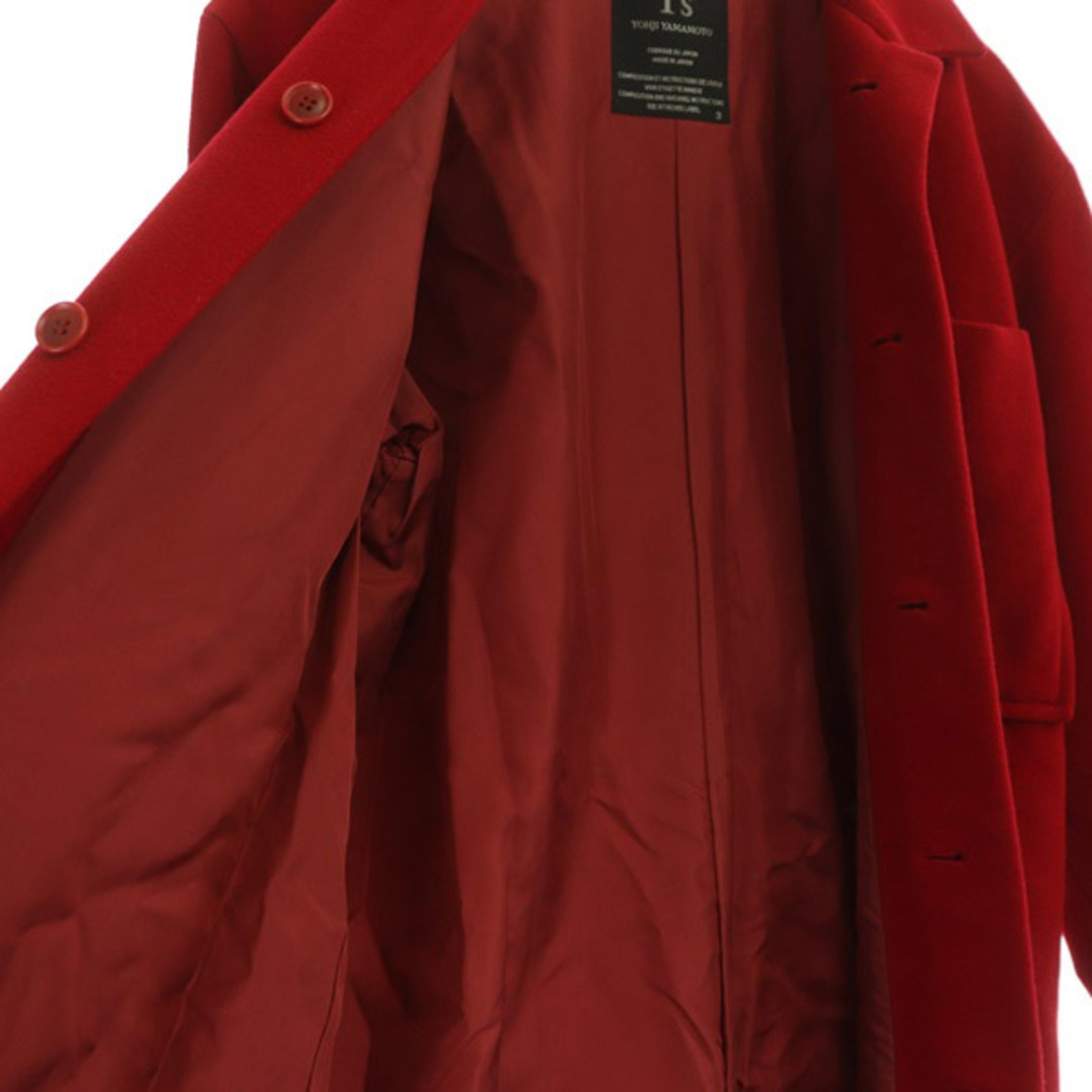 Y's(ワイズ)のワイズ Y's ヨウジヤマモト ステンカラーコート ウール 比翼ボタン レディースのジャケット/アウター(その他)の商品写真