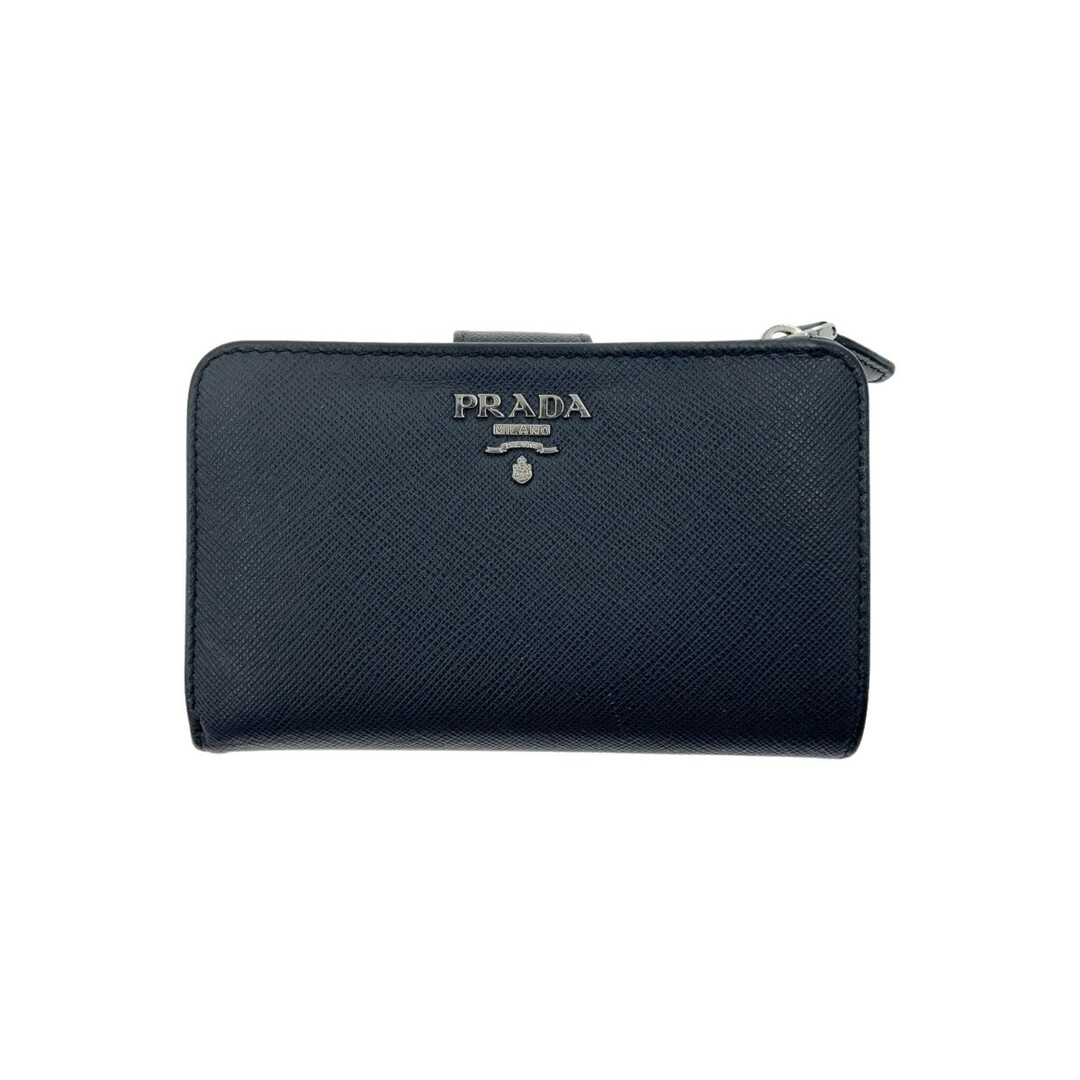 〇〇PRADA プラダ L字ファスナー短財布 サフィアーノ 1ML225 ネイビー