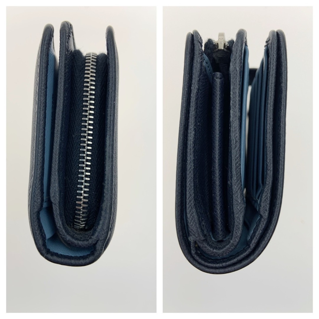 PRADA(プラダ)の〇〇PRADA プラダ L字ファスナー短財布 サフィアーノ 1ML225 ネイビー ハンドメイドのファッション小物(財布)の商品写真