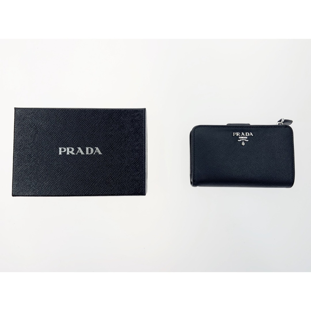 PRADA(プラダ)の〇〇PRADA プラダ L字ファスナー短財布 サフィアーノ 1ML225 ネイビー ハンドメイドのファッション小物(財布)の商品写真