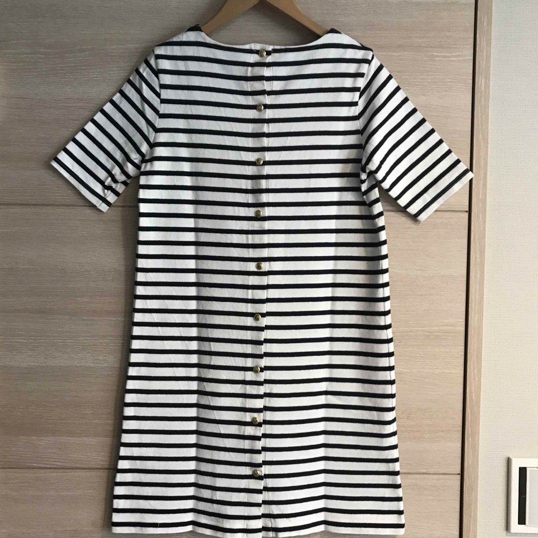 PETIT BATEAU(プチバトー)のプチバトー 半袖 ストライプ ボーダー ワンピース 152cm キッズ/ベビー/マタニティのキッズ服女の子用(90cm~)(ワンピース)の商品写真