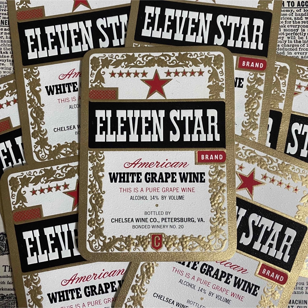 ヴィンテージラベル "ELEVEN STAR" 5枚 紙モノ エンタメ/ホビーのコレクション(印刷物)の商品写真