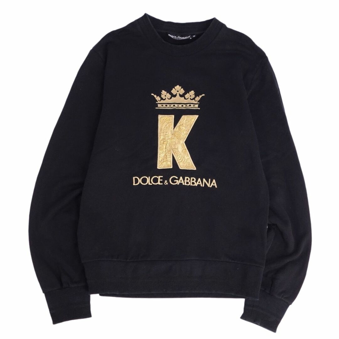 【美品】DOLCE & GABBANA ドルガバ 黒ロンT 刺繍ロゴ