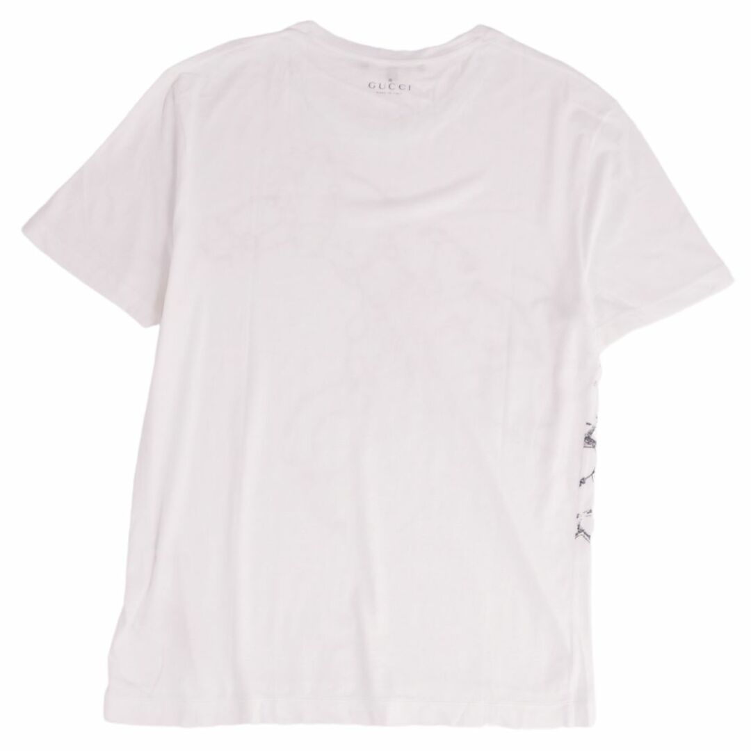 美品 グッチ GUCCI Tシャツ カットソー 半袖 ショートスリーブ ホースビット 馬柄 トップス メンズ XS ホワイト