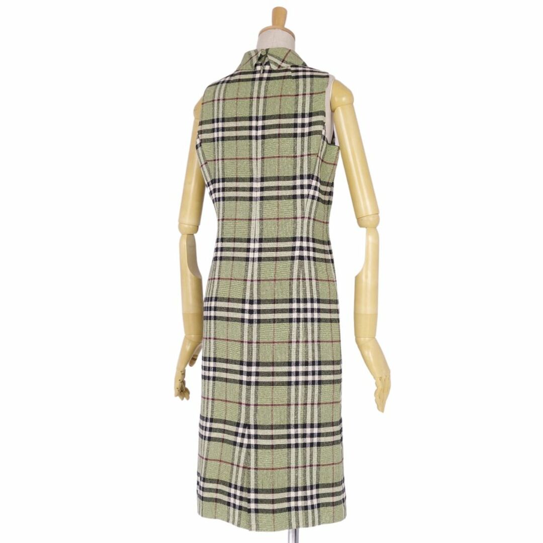 美品 バーバリー ロンドン BURBERRY LONDON ワンピース ノースリーブ チェック シルク トップス レディース 38(M相当) グリーン 美品 バーバリー ロンドン BURBERRY LONDON ワンピース ノースリーブ チェック シルク トップス レディース 38(M相当) グリーン