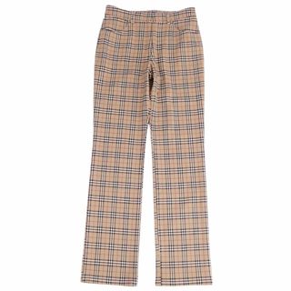 バーバリーブルーレーベル(BURBERRY BLUE LABEL)の美品 バーバリー ブルーレーベル BURBERRY BLUE LABEL パンツ ロングパンツ ウール チェック ボトムス レディース 38(M相当) ベージュ(その他)