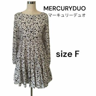 マーキュリーデュオ(MERCURYDUO)のMERCURYDUO マーキュリーデュオ　総柄ワンピース　size F(シャツ/ブラウス(長袖/七分))