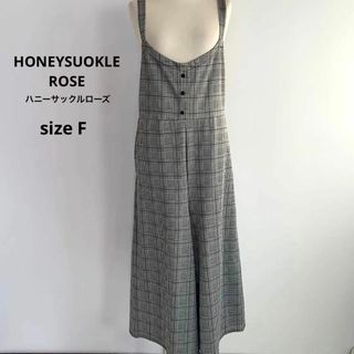 ハニーサックルローズ(HONEYSUCKLE ROSE)のHONEYSUOKLE ROSE ハニーサックルローズ　グレー　オールインワン(ロングワンピース/マキシワンピース)