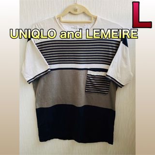 ユニクロ(UNIQLO)の美品 希少 UNIQLO and LEMAIRE 半袖Tシャツ Lサイズ(Tシャツ/カットソー(半袖/袖なし))