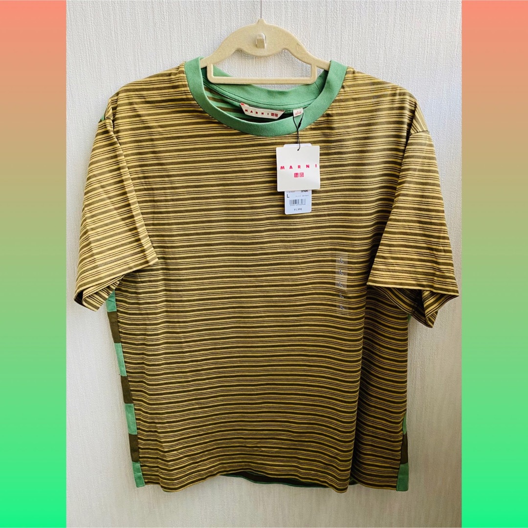 UNIQLO(ユニクロ)の未使用 UNIQLO×MARNI コラボ 半袖Tシャツ Lサイズ メンズのトップス(Tシャツ/カットソー(半袖/袖なし))の商品写真