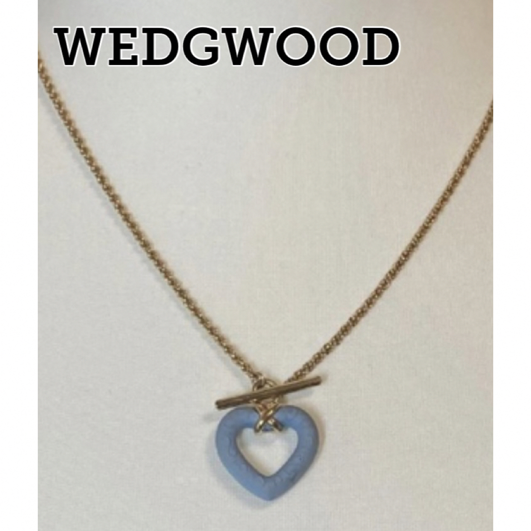 WEDGWOOD(ウェッジウッド)のWEDGWOOD オープンハート ゴールド ネックレス 陶器 ウエッジウッド レディースのアクセサリー(ネックレス)の商品写真