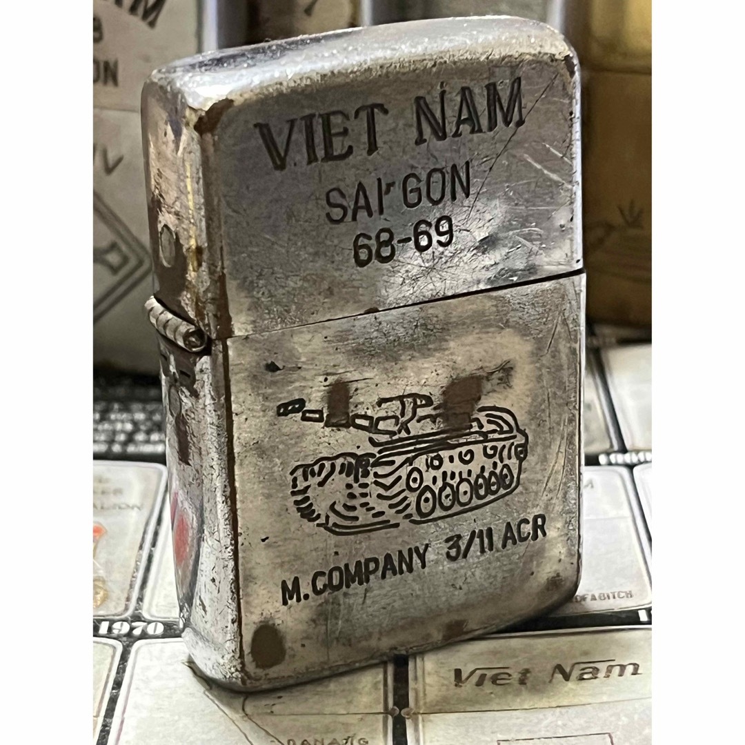 【ベトナムZIPPO】本物 1968年製ベトナムジッポー「戦車」SAIGON