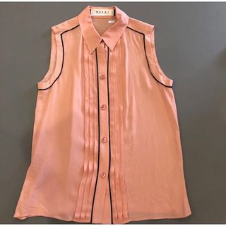 マルニ(Marni)の【美品】マルニノースリーブブラウス(シャツ/ブラウス(半袖/袖なし))