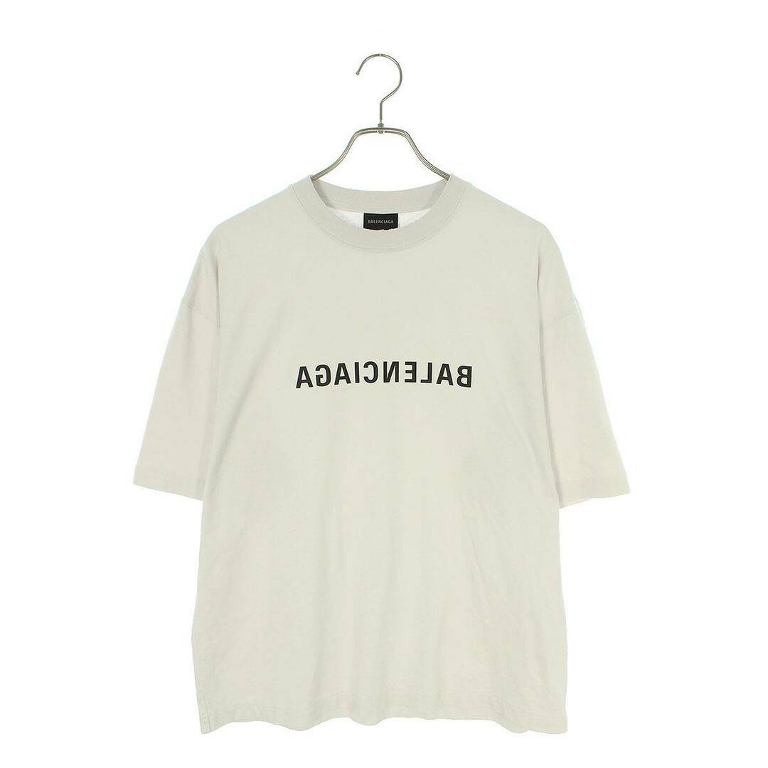 Balenciaga(バレンシアガ)のバレンシアガ  22AW  612966 TNVV8 ダメージ加工リバースロゴプリントTシャツ メンズ XS メンズのトップス(Tシャツ/カットソー(半袖/袖なし))の商品写真