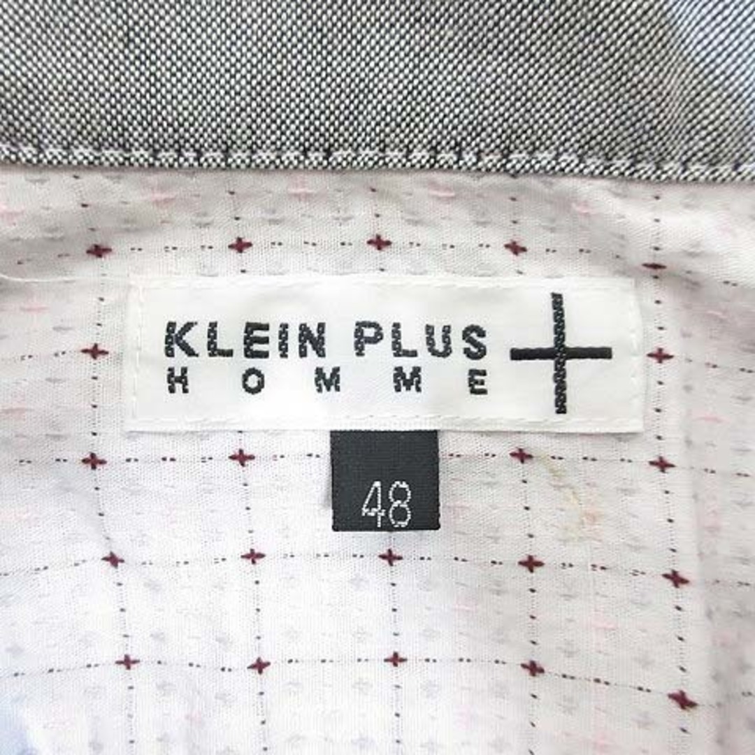 KLEIN PLUS(クランプリュス)のクランプリュス ミッシェルクラン HOMME チェック柄 半袖 シャツ 48 白 メンズのトップス(シャツ)の商品写真