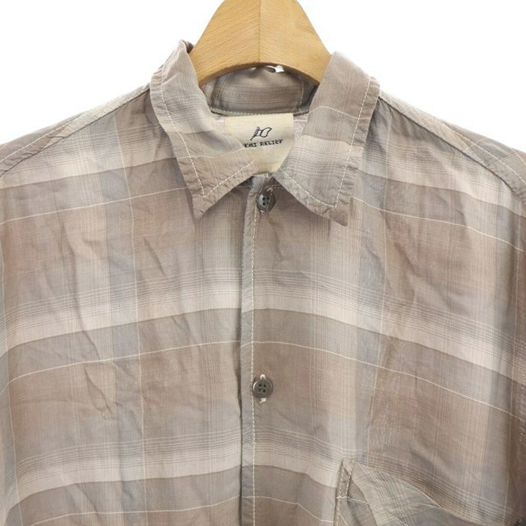REMI RELIEF - レミレリーフ 22SS CHECK 2WAY SHIRT チェックシャツの