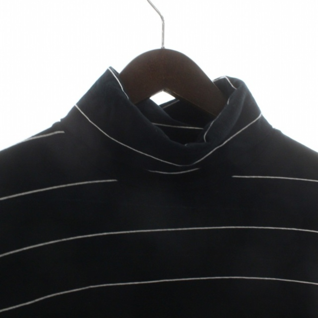 ORCIVAL(オーシバル)のORCIVAL Tシャツ カットソー 長袖 ボーダー ハイネック 5 L 黒 白 メンズのトップス(Tシャツ/カットソー(七分/長袖))の商品写真