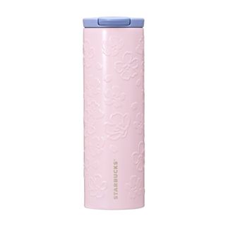 スタバ SAKURA2023ステンレスシリンダ-タンブラーエンボス473ml 桜の
