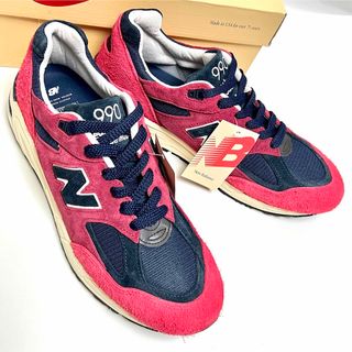 ニューバランス(New Balance)の26.5 新品 USA製 ニューバランス 990 V2 スニーカー アメリカ 赤(スニーカー)