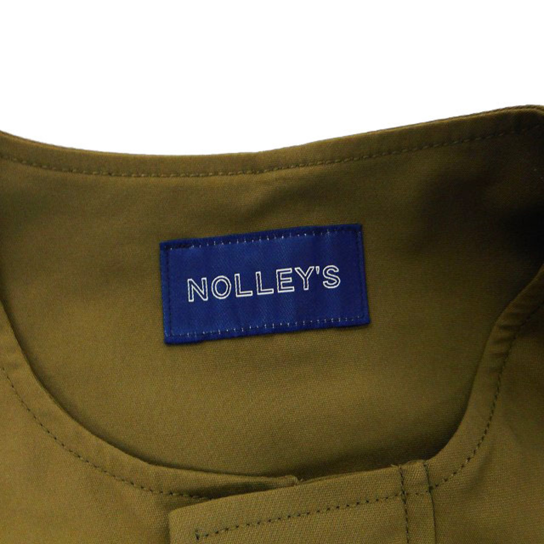 NOLLEY'S(ノーリーズ)のノーリーズ ミリタリージャケット アウター ジップアップ ノーカラー 薄手 38 レディースのジャケット/アウター(ブルゾン)の商品写真