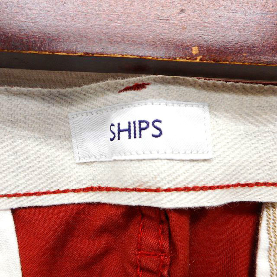 SHIPS(シップス)のシップス パンツ ストレート コットン 綿 ジップフライ 無地 31 テラコッタ メンズのパンツ(スラックス)の商品写真